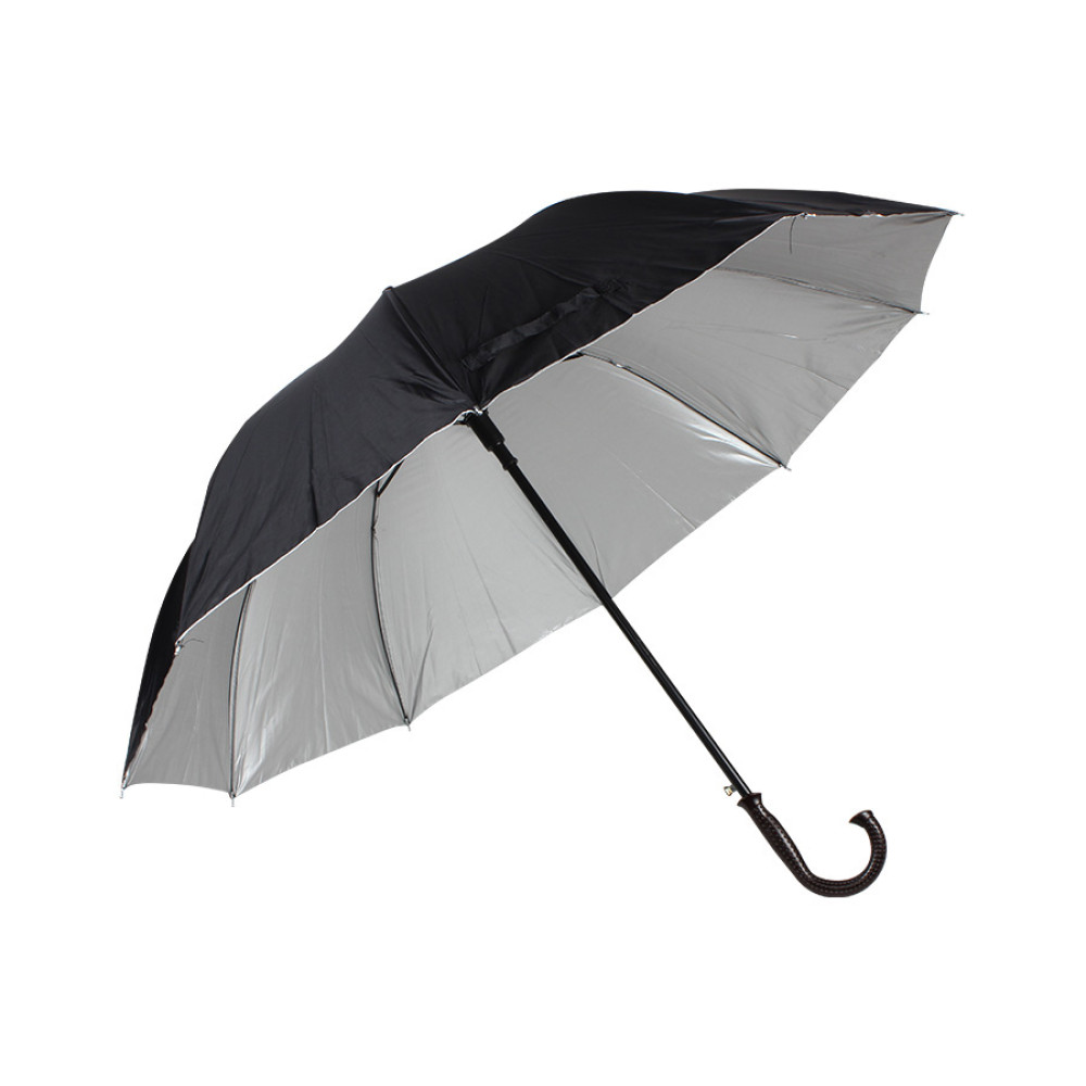 Ομπρέλα βροχής αυτόματη με μπαστούνι και 10 ακτίνες Φ120Χ94 εκ. μαύρο  00701-2