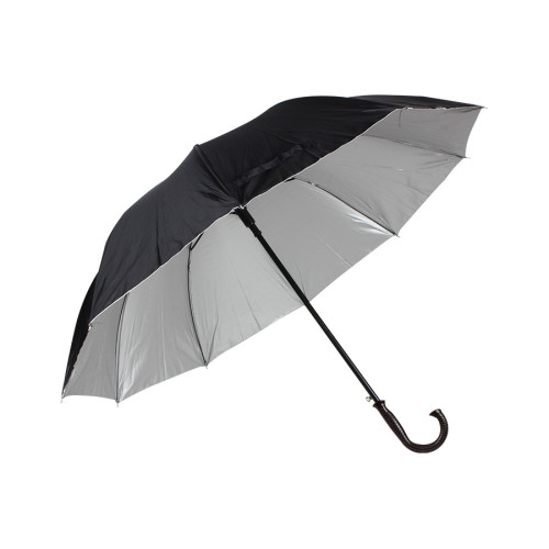 Ομπρέλα βροχής αυτόματη με μπαστούνι και 10 ακτίνες Φ120Χ94 εκ. μαύρο  00701-2