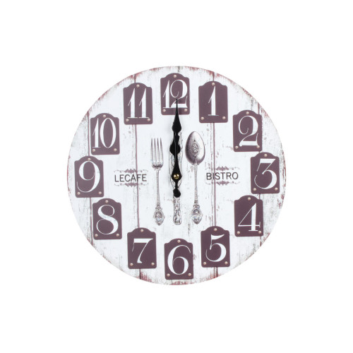 Ρολόι τοίχου ξύλινο Φ34 εκ. BISTRO  34340-5