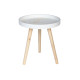 Τραπέζι σαλονιού ξύλινο MDF Φ38Χ43 εκ. λευκό-χρυσό  76899-2