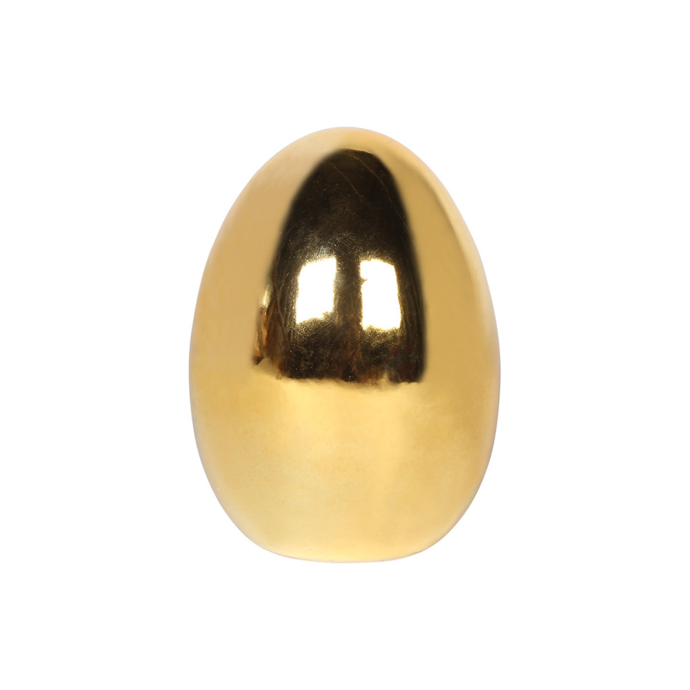 Αυγό διακοσμητικό κεραμικό Φ7Χ10 εκ. χρυσό  78529