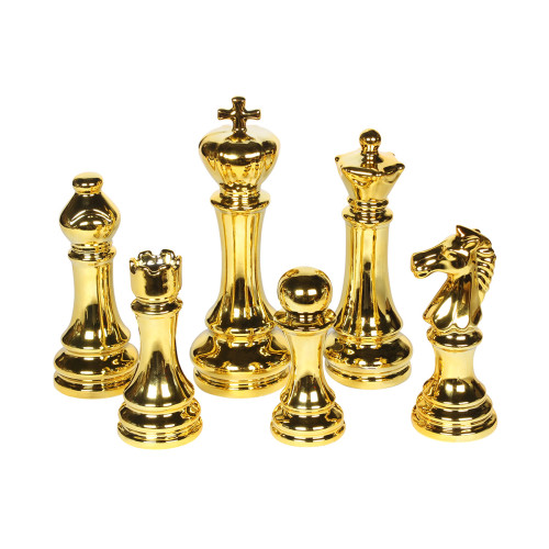 Διακοσμητικά κεραμικά τεμ. 6 Σκάκι χρυσό  78539
