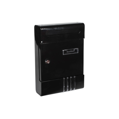 Γραμματοκιβώτιο μεταλλικό 20,5Χ6,5Χ29 εκ. μαύρο με κλειδαριά  41250