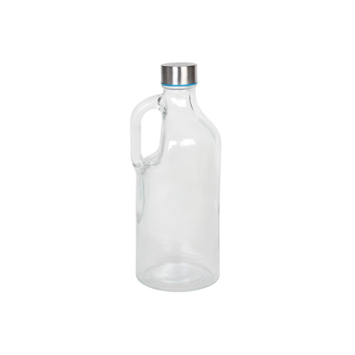 Μπουκάλι γυάλινο Φ10Χ25 εκ. 1100 ml με INOX καπάκι  50368