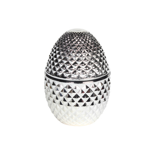 Αυγό διακοσμητικό γυάλινο Φ8Χ12 εκ. χρώμιο  72610
