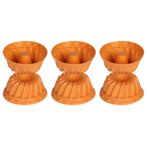 Φορμάκια σιλικόνης Muffin – Cupcake τεμ. 6 Φ7Χ3 εκ. Πορτοκαλί  65050-2