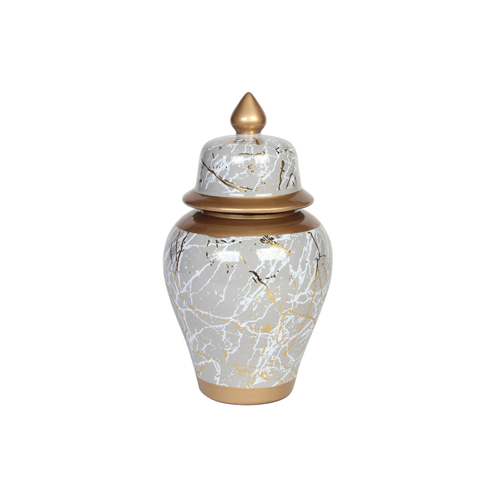 Διακοσμητικό κεραμικό με καπάκι Φ16Χ30 εκ.  78354