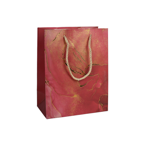 Τσάντα δώρου χάρτινη 18Χ10Χ23 εκ. κόκκινο χρυσό  04470-2