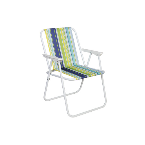 Καρέκλα παραλίας μεταλλική πτυσσόμενη ριγέ – KESKOR 04743-15