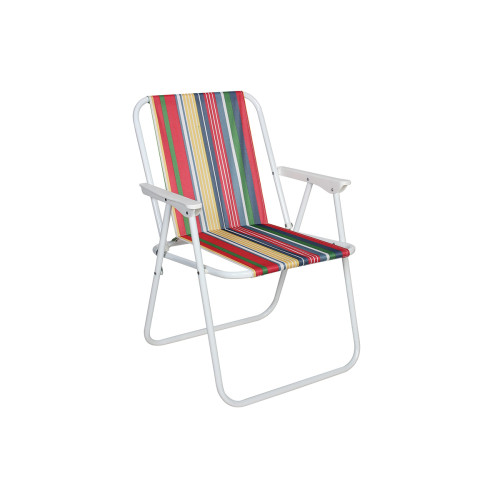 Καρέκλα παραλίας μεταλλική πτυσσόμενη ριγέ – KESKOR 04743-14
