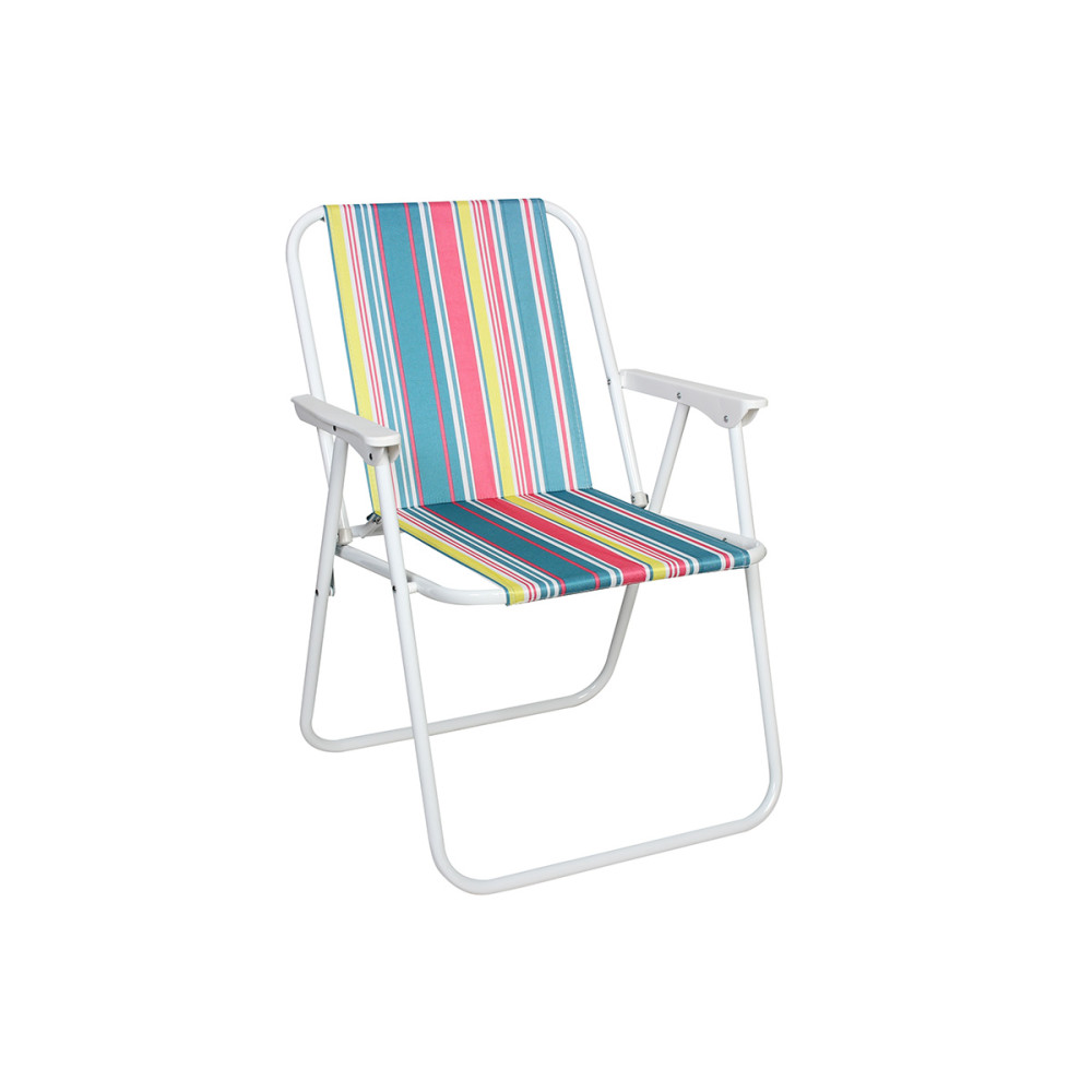 Καρέκλα παραλίας μεταλλική πτυσσόμενη ριγέ – KESKOR 04743-13