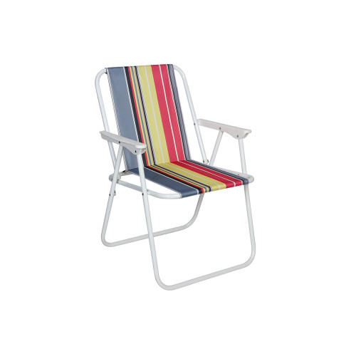 Καρέκλα παραλίας μεταλλική πτυσσόμενη ριγέ – KESKOR 04743-12