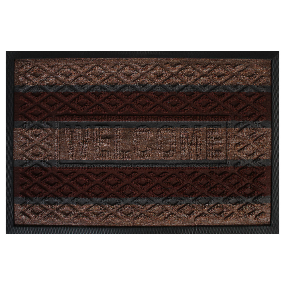 Χαλάκι - πατάκι πόρτας μοκέτα με λάστιχο 60Χ40 εκ.  53173-4