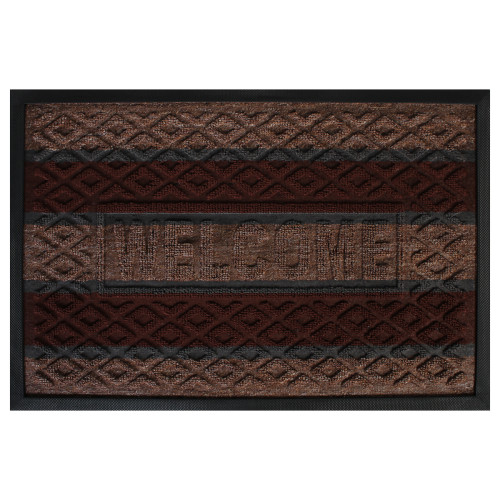 Χαλάκι - πατάκι πόρτας μοκέτα με λάστιχο 60Χ40 εκ.  53173-4