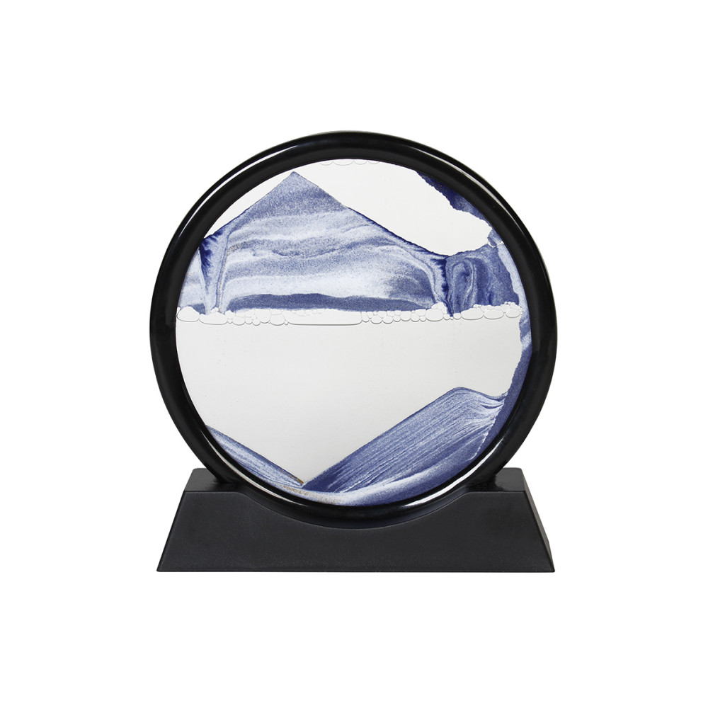 Διακοσμητικό επιτραπέζιο 3D ILLUSION Φ17,5Χ18,5 εκ. με κινούμενη άμμο Μπλε  77290-6