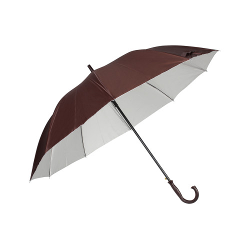 Ομπρέλα βροχής αυτόματη με μπαστούνι και 10 ακτίνες Φ120Χ94 εκ. καφέ  05090-1