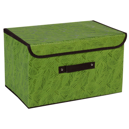 Κουτί αποθήκευσης πτυσσόμενο 38Χ24Χ24 εκ. πράσινο με ανάγλυφο σχέδιο  57946-6