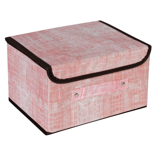 Κουτί αποθήκευσης πτυσσόμενο 26Χ20Χ15 εκ. ροζ  57947-6
