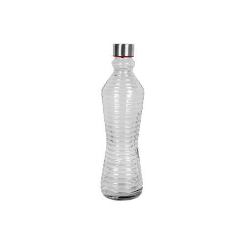 Φιάλη - μπουκάλι γυάλινο Φ8,5Χ31 εκ. 1000 ml με ΙΝΟΧ καπάκι  56272