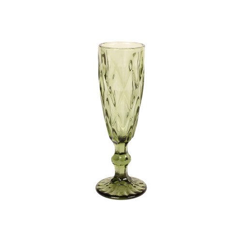 Ποτήρι σαμπάνιας κολωνάτο γυάλινο 165 ml χρ. Πράσινο  79036