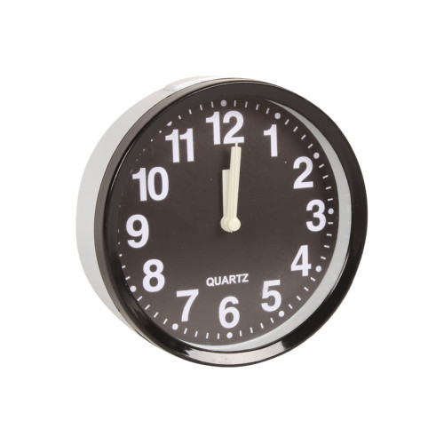 Ρολόι ξυπνητήρι πλαστικό Φ11,5 εκ. μαύρο  85228-2