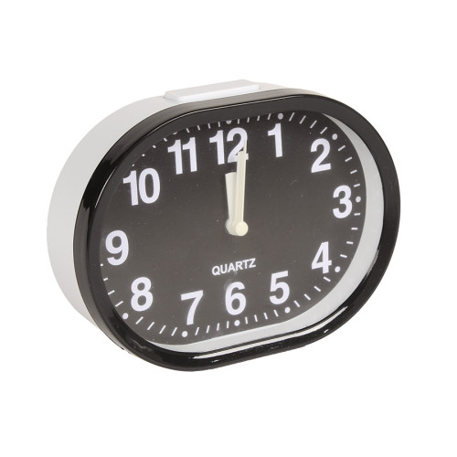 Ρολόι ξυπνητήρι πλαστικό 13,5Χ10 εκ. μαύρο  856643-2