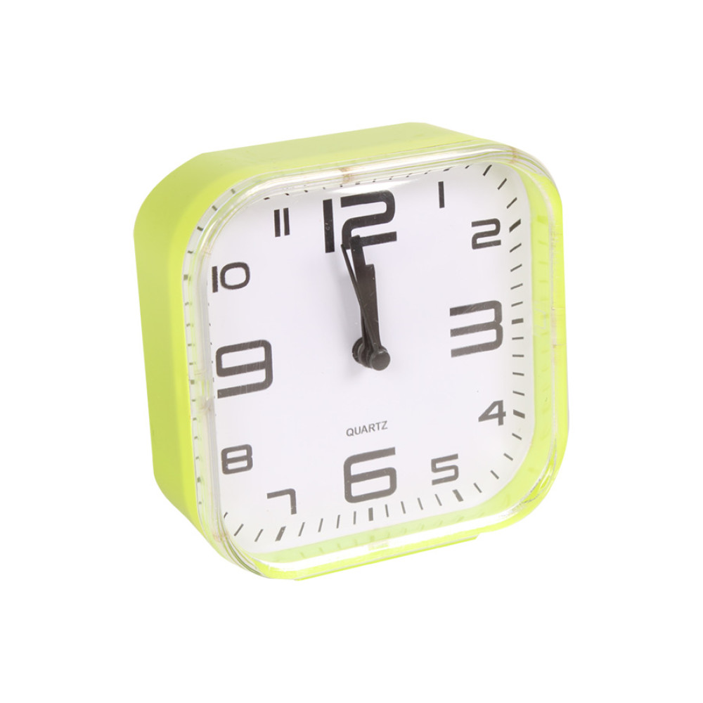Ρολόι ξυπνητήρι πλαστικό 10,5Χ11 εκ. πράσινο  85801-2
