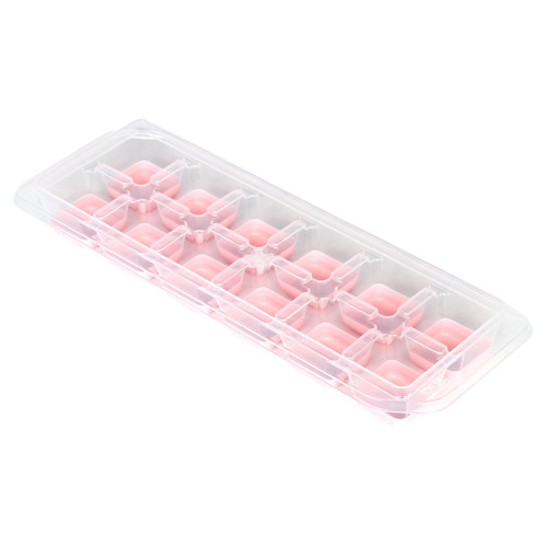 Παγοθήκη πλαστική με σιλικόνη 12 θέσεων ροζ
