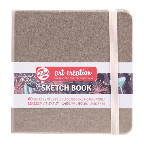 Talens Sketch book ρόζ σαμπανέ 80φυλ. 12x12εκ. 140γρ.