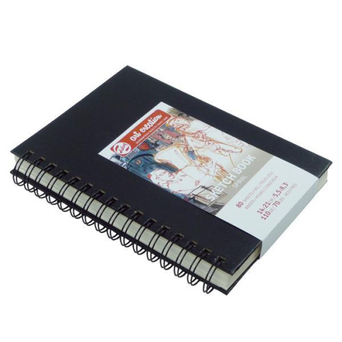 Talens Scetch book σπιράλ μαύρο 80φυλ. 14x21εκ. 110 γρ.