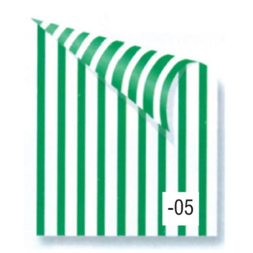 Rainbow χαρτόνι ριγέ πράσινο-λευκό 2 όψεων 50x70εκ.