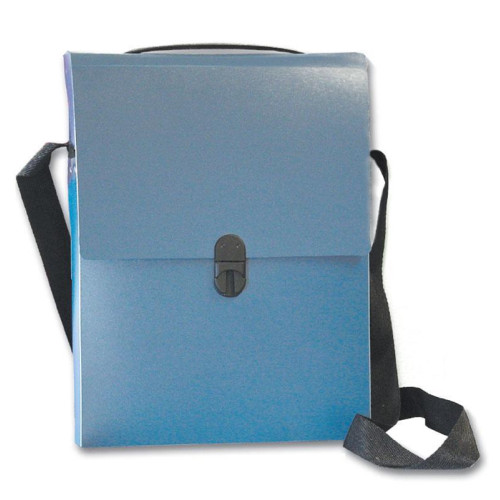 Next τσάντα συνεδρίων με ιμάντα PP μπλε διάφανη Υ32x24x5εκ.