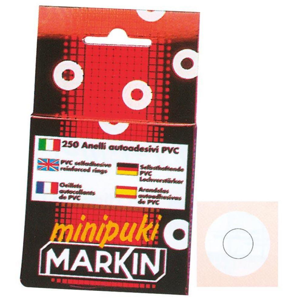 Markin αυτοκόλ. δαχτυλίδια pvc διάφανα ø6mm 500τμχ.
