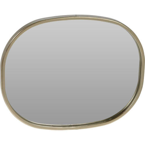 Καθρέφτης μεταλλικός, επιτοίχιος Υ20x25x1.2εκ, χρυσός