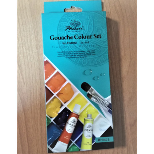 Phoenix Arts Gouache Colour Set 12ml 12τμχ