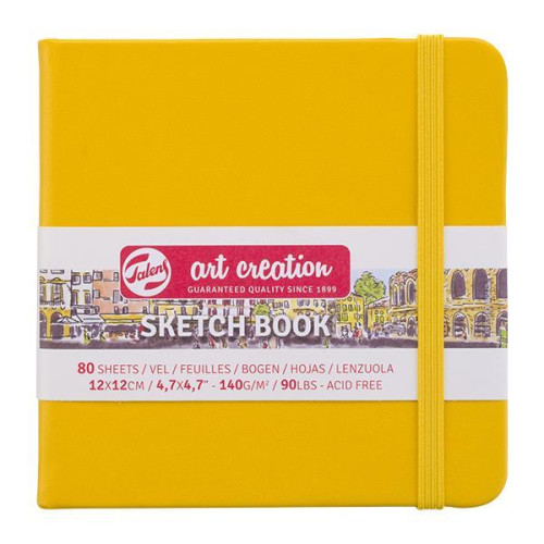 Talens Sketch book κίτρινο 80φυλ. 12x12εκ. 140 γρ.