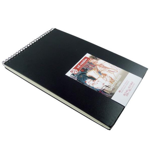 Talens Scetch book σπιράλ μαύρο 80φυλ. 42x30εκ. 110 γρ.