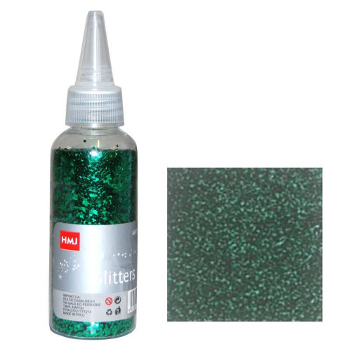 Glitter σκόνη 1/64'' σε μπουκάλι πράσινο 40γρ.