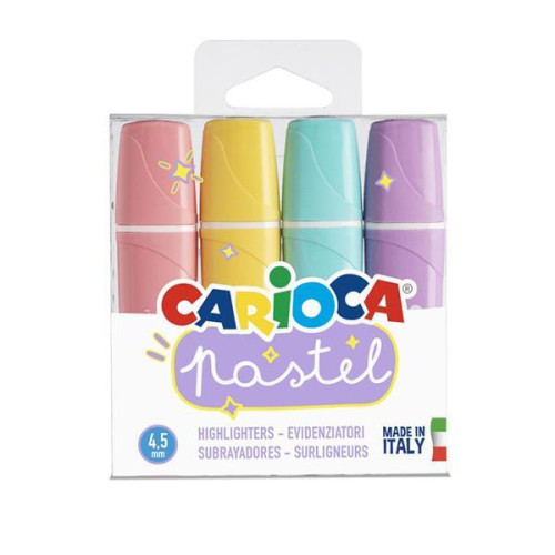Carioca μαρκαδόροι υπογράμμισης σε παστέλ χρώματα 4 τμχ