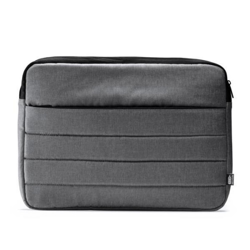 Τσάντα χειρός για laptop Υ30x40x3,5εκ. γκρι με μαύρο ρέλι
