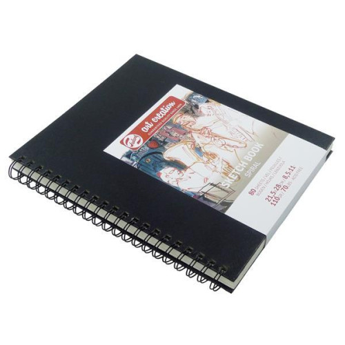 Talens Scetch book σπιράλ μαύρο 80φυλ. 21x28εκ. 110 γρ.