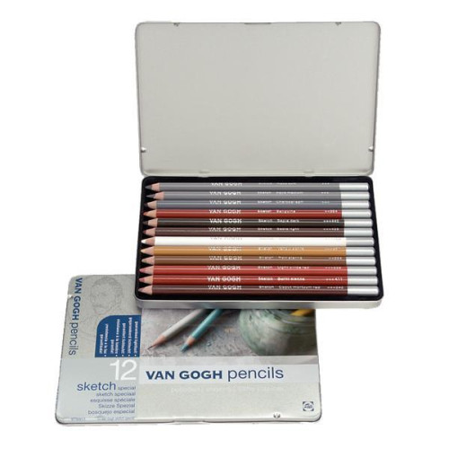 Talens Van Gogh sketch pencils-ξυλομπογιές 12χρωμάτων