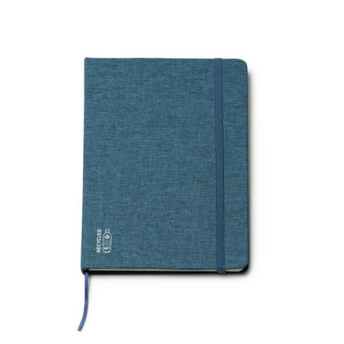 Σημειωματάριο Α5 Υ21x14.7εκ. μπλε με λάστιχο 80 φυλλα