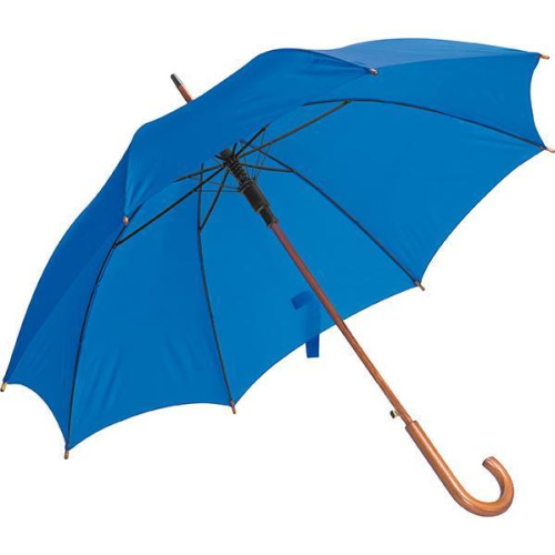 Ομπρέλα αυτόματη μπλε ξύλινη λαβή Ø105εκ.