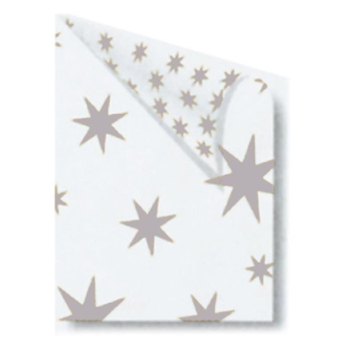 Rainbow χαρτόνι λευκό με ασημί αστέρια 50x70εκ.