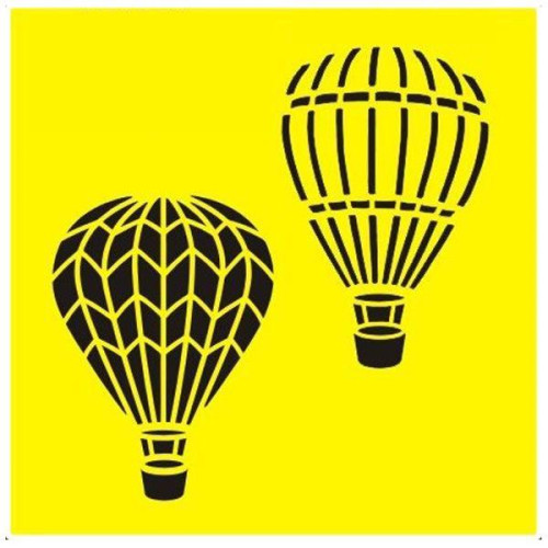 Στένσιλ πλαστικό Αερόστατα 16x16εκ.  (ST0151B)