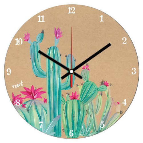 Νext ρολόι Ø31εκ. cactus