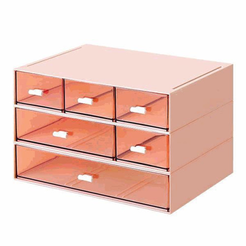 Organizer με 6 συρτάρια Y15x22,9x16,7εκ. ροζ