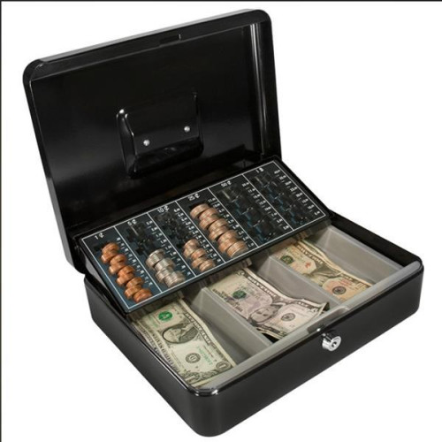 Κουτί φύλαξης-μεταφοράς χρημάτων μαύρο 24,5x17,5x8,5εκ.