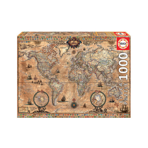 EDUCA 1000 ANTIQUE WORLD MAP 15159